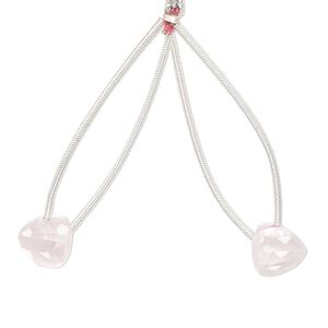 Rose quartz 1pkg2, hand-cut top-drilled faceted trillion bead natural 8x8mm