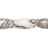 Grey-pink marble 1pkg1, vase bead natural, 15 inch 20x9mm-21x10mm image number 0