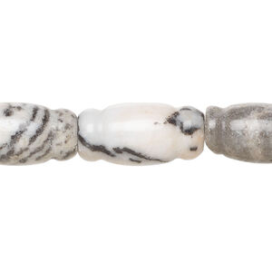 Grey-pink marble 1pkg1, vase bead natural, 15 inch 20x9mm-21x10mm
