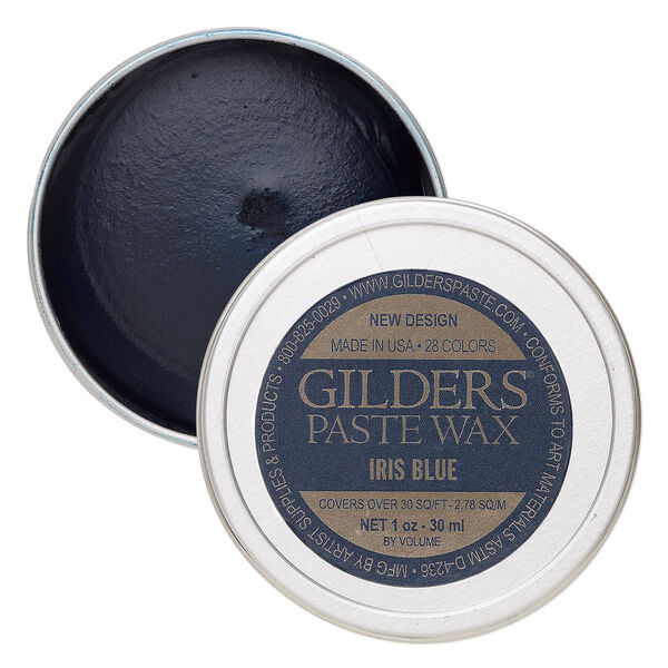 Wax paste, Gilders Paste®, pkg/1-ounce tin, iris blue. image number 0