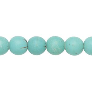 Magnesite 1pkg1, matte round bead 15 inch 9-10mm