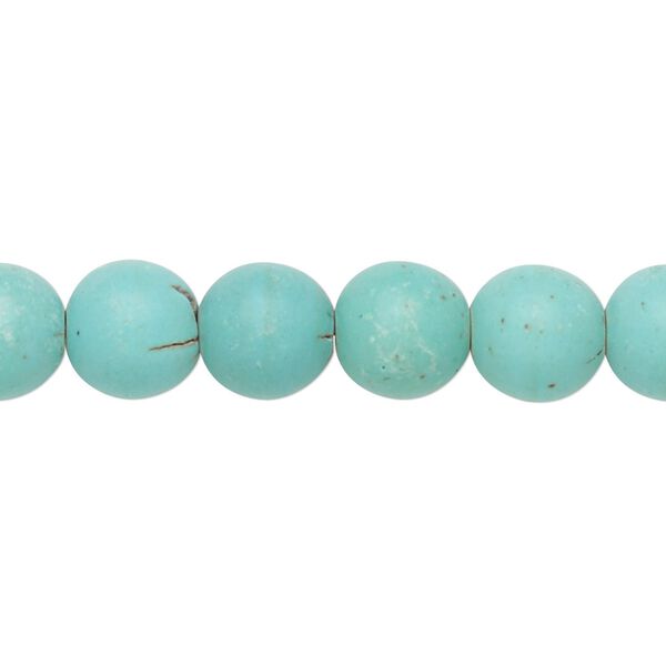 Magnesite 1pkg1, matte round bead 15 inch 9-10mm image number 0