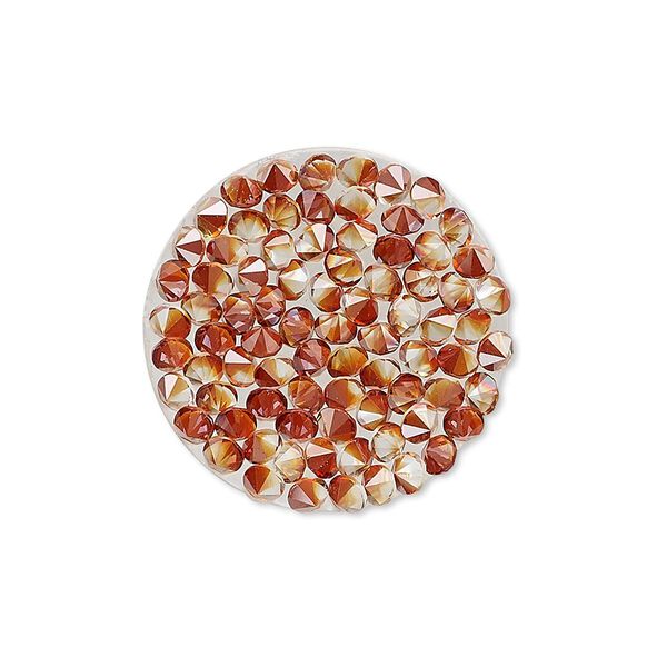 Iron-on transfer 1pk crystal red magma, Crystal Passions® 24mm round 72013 image number 0