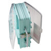 Tote, Plano® Creative Options, plastic, clear, teal and grey, 12-5/8 x 8-7/8 x 4-1/8 inches. Sold individually. image number 2