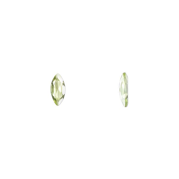 Peridot 1pkg2, hand-cut faceted marquise gem natural 8x4mm image number 0