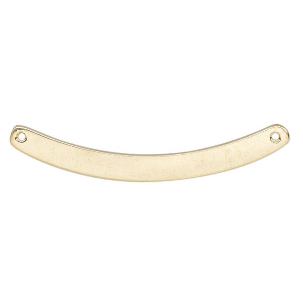 Link, 14Kt gold-filled, 39x6mm curved flat. Sold individually. image number 0