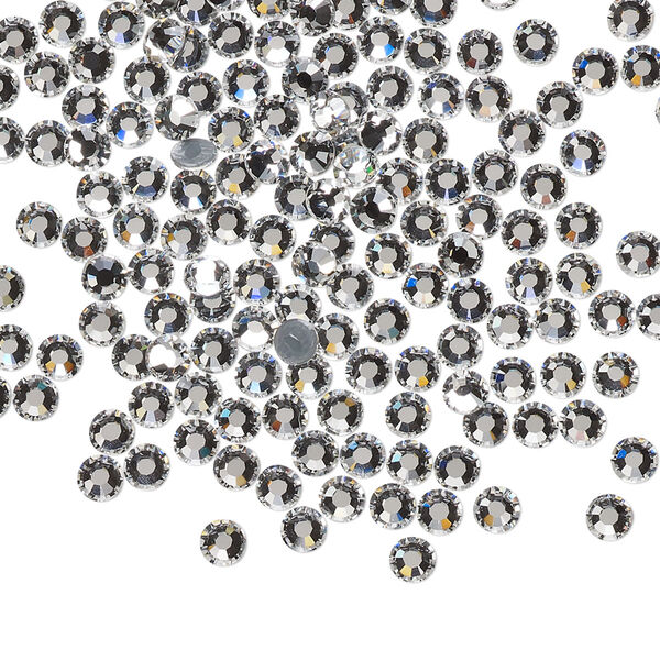 Flat back, Dance With Me™ crystal hotfix rhinestone, crystal clear, foil back, 3-3.2mm rose, SS12. Sold per pkg of 144 (1 gross). image number 0