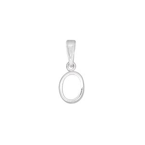 Pendant, sterling silver, 20x7.5mm oval with 8x6mm oval setting. Sold individually.