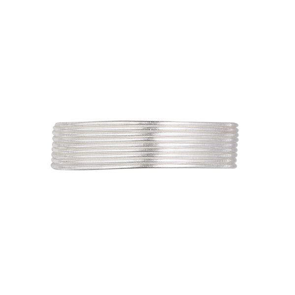French wire, silver-plated copper, fine, 0.85mm. Sold per approximately 27-30 inch strand. image number 0