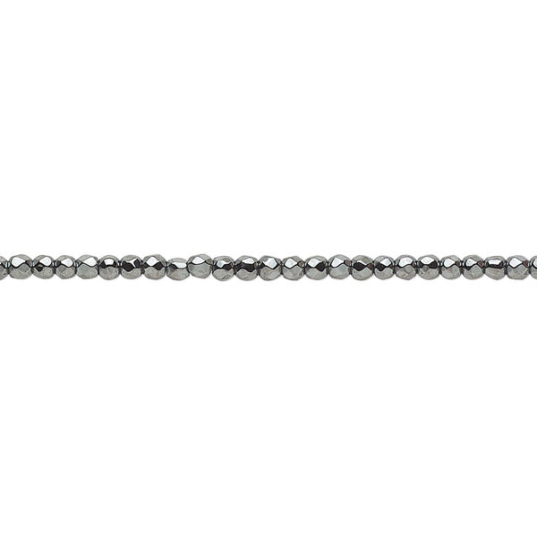 Bead, Hemalyke™ (man-made), 2mm faceted round. Sold per 15-1/2" to 16" strand. image number 0