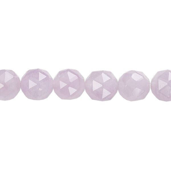 Bead, amethyst (natural), 8mm rose-cut round, C grade, Mohs hardness 7. Sold per 8-inch strand, approximately 20 beads. image number 0