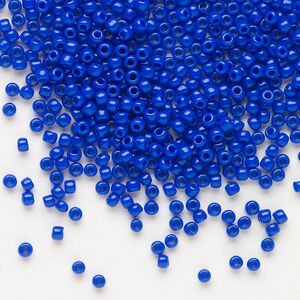 Seed bead, TOHO BEADS®, glass, pkg/7.5g, #11 round, opaque navy blue (TR-11-48).