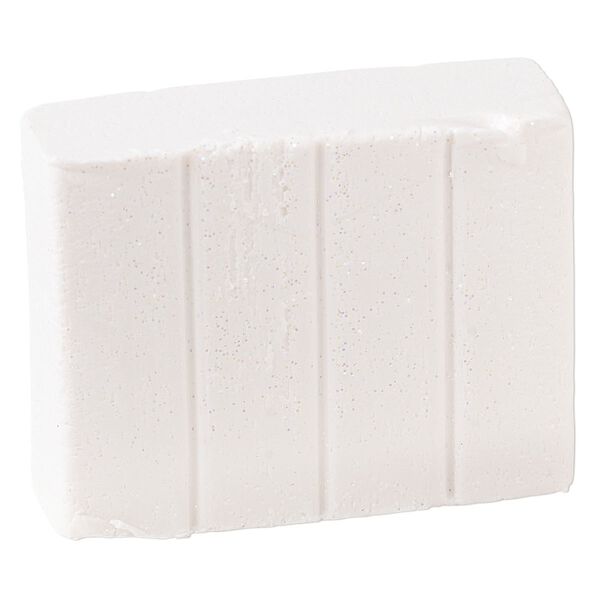 Polymer clay, Sculpey® PREMO, frost white glitter. Sold per 2-ounce bar. image number 0