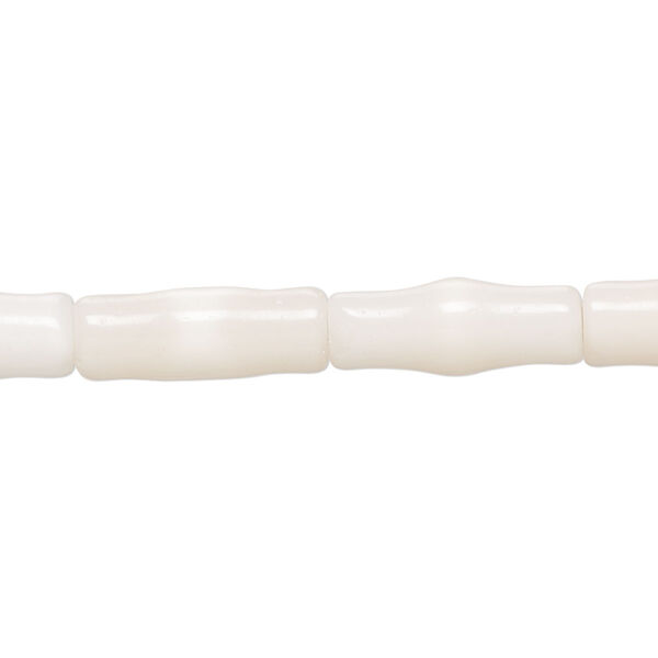 Bead, cat's eye glass (fiber optic glass), soft pink, 17x5mm-17x7mm vase. Sold per 14-inch strand, approximately 20 beads. image number 0