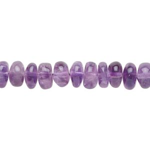 Amethyst 1pkg1, hand-cut rondelle bead natural 15.5-16 inch 7x4mm-8x6mm