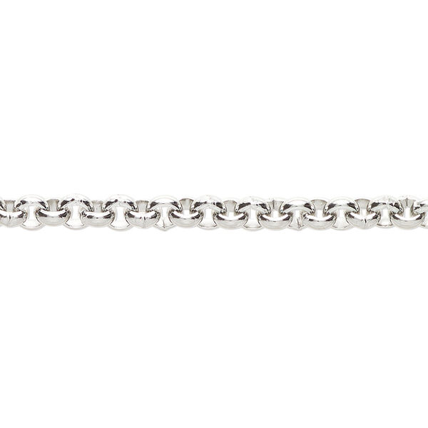 Chain, stainless steel, 4mm rolo. Sold per 5-foot section. image number 0