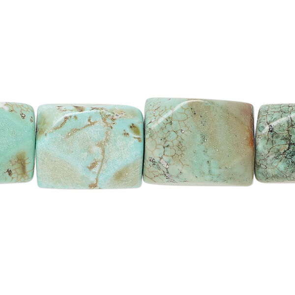 Magnesite 1pkg1, flat-sided tumbled nugget bead C grade, 15 inch small to medium image number 0