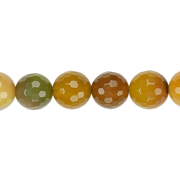 Agate 1pkg1, faceted round bead 15 inch 9-10mm image number 0