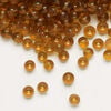 Bead, glass 1pkg4oz, translucent dark honey, 4mm round. image number 0