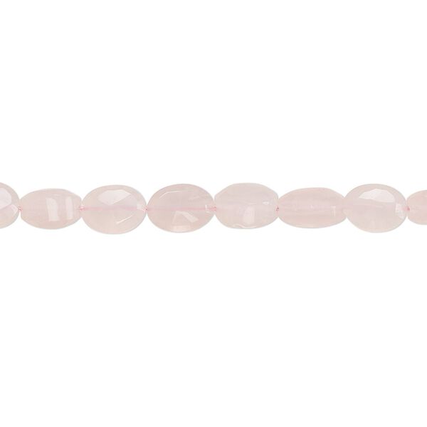 Chalcedony 1pkg1, hand-cut faceted flat oval bead 8 inch 6x4mm-7x5mm image number 0