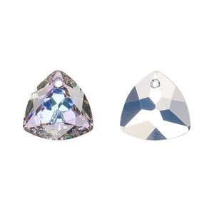 Drop 24pk crystal vitrail light P, Swarovski® 14.5mm pendant trilliant cut 6434