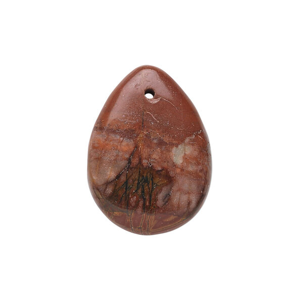 Red creek jasper 1pkg8, teardrop drop 25x18mm image number 2