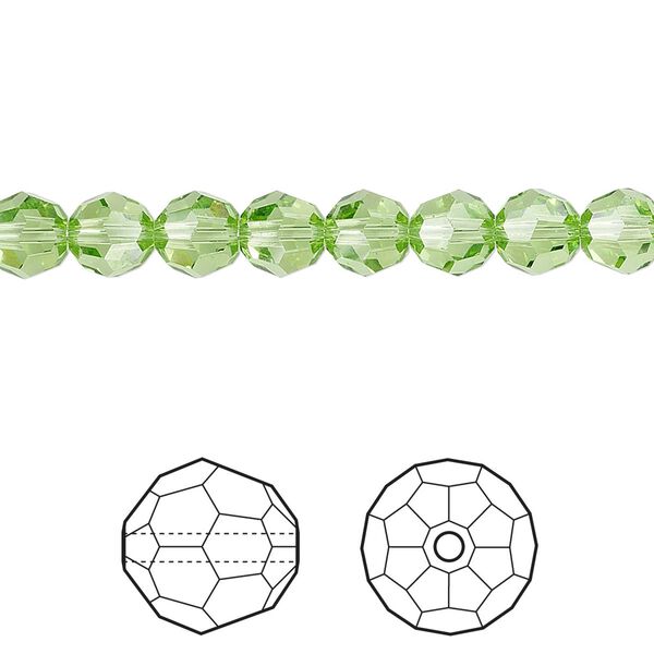 Bead 12pk peridot, Crystal Passions® 6mm round 5000 image number 0