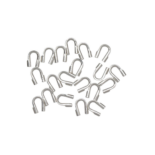 Wire protector, Accu-Guard™, sterling silver, 5mm tube with 0.5mm inside diameter. Sold per pkg of 100. image number 0