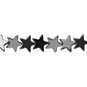 Hemalyke™ 1pkg1, flat star bead 15.5-16 inch 8mm