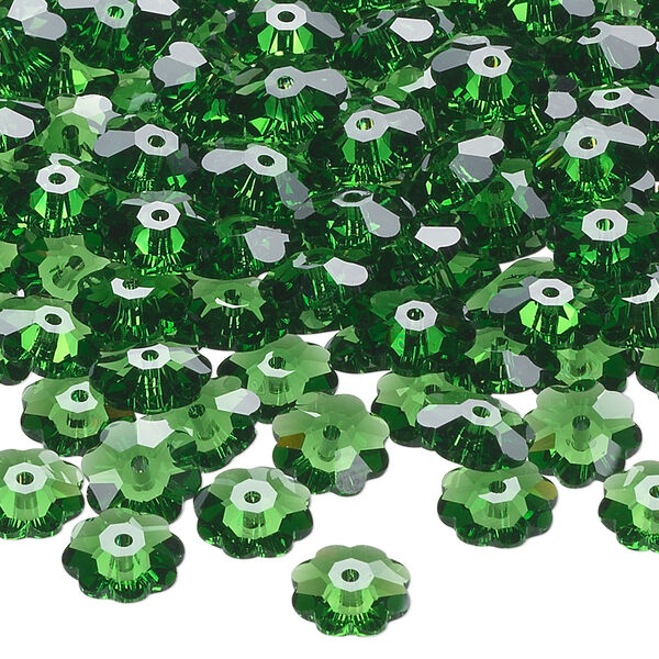 Margarita flower 144pk fern green, Crystal Passions® 8x3mm 3700 image number 0