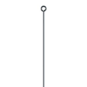 Eye pin, gunmetal-plated brass, 3 inches, 21 gauge. Sold per pkg of 500.