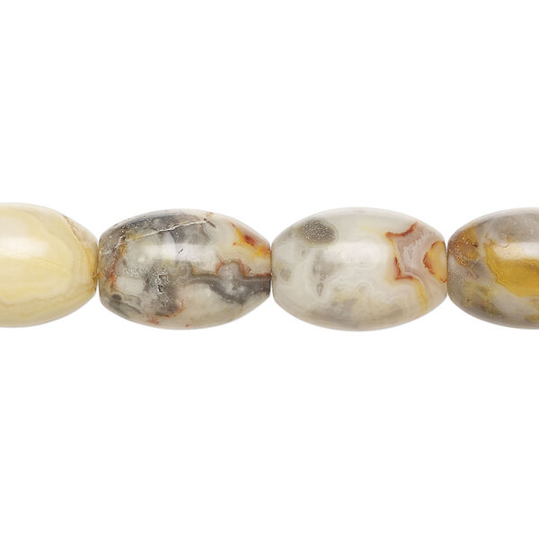 Crazy lace agate 1pkg1, oval bead natural, 15 inch 14x10mm-15x11mm image number 0