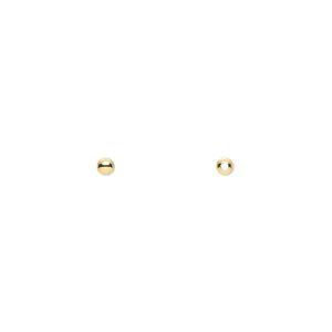 Bead, gold-plated brass, 2.5mm round. Sold per pkg of 1,000.