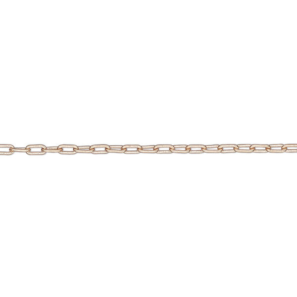 Chain, rose gold-plated copper, 1.6mm, long link. Sold per pkg of 18 inches. image number 0