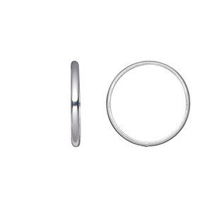 Jump ring, sterling silver, 18mm soldered round, 16mm inside diameter, 12 gauge. Sold per pkg of 4.