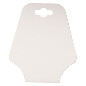 Necklace / bracelet card, adhesive and card stock, cream, 2-1/2 x 2 inches assembled. Sold per pkg of 100.