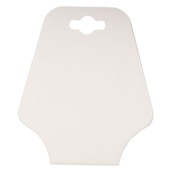 Necklace / bracelet card, adhesive and card stock, cream, 2-1/2 x 2 inches assembled. Sold per pkg of 100. image number 0