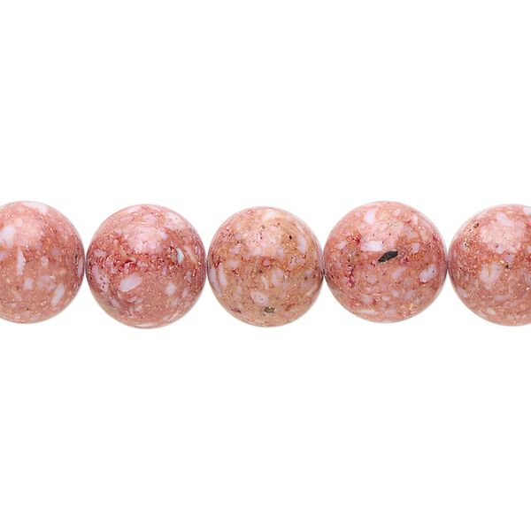 Multi-gemstone / mother-of-pearl shell / resin 1pkg1, round bead 15 inch 9-11mm image number 0