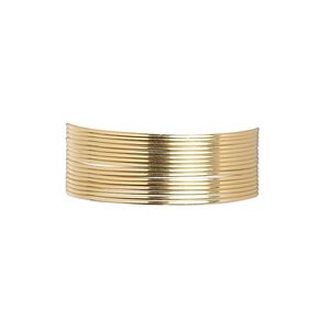 Wire, 12Kt gold-filled, dead-soft, half-round, 24 gauge. Sold per pkg of 5 feet.