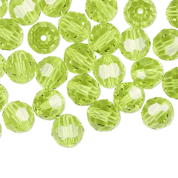 Bead 288pk citrus green, Swarovski® 8mm round 5000 image number 0