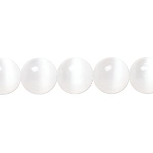 Selenite 1pkg1, round bead 15.5-16 inch 10mm