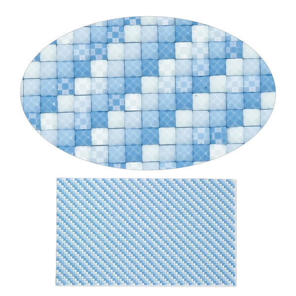 Adhesive sheet, My Style Deco Art™, peel-off, resin and glue, light blue ombre, 8 x 4-3/4 inch rectangle, 1.8mm thick. Sold individually. image number 0