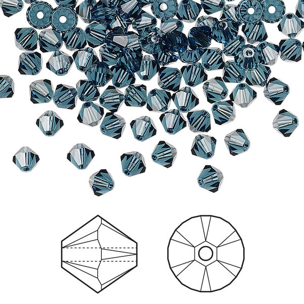 Bead 144pk Montana, Crystal Passions® 4mm bicone 5328 image number 0