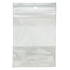 Bag, Tite-Lip™, plastic, clear and white, 3x4-inch top zip with block and hole. Sold per pkg of 100. image number 1
