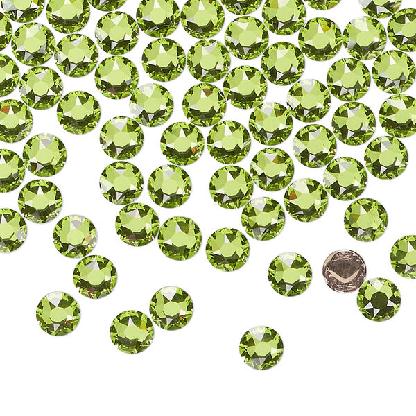 Flat back 144pk citrus green foil back, Crystal Passions® hotfix 4.6-4.8mm round SS20 2078 image number 0