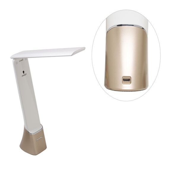 Lamp, Daylight™ Smart Go™, steel and plastic, bronze and white, 10-1/2 x 7-5/8 x 2-1/8 inches open. Sold individually. image number 0