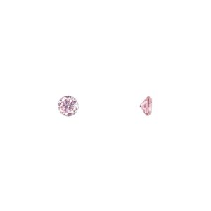 Gem, cubic zirconia, pink, 4mm faceted round, Mohs hardness 8-1/2. Sold per pkg of 5.