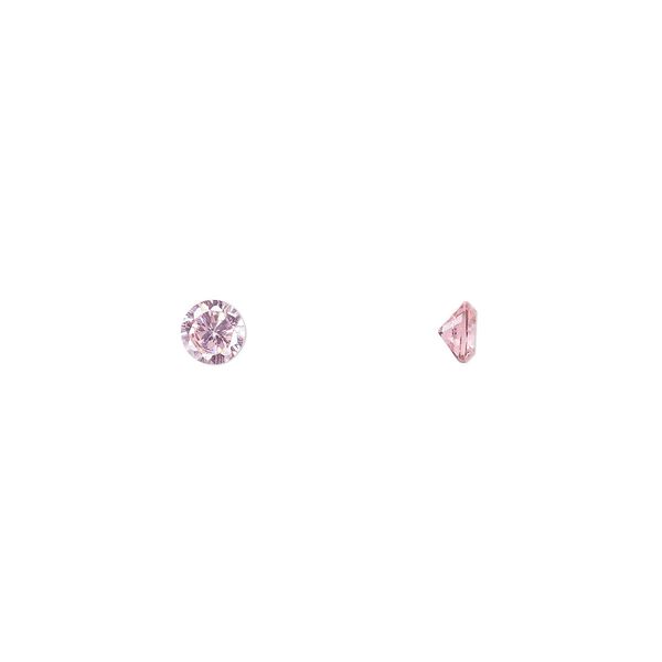 Gem, cubic zirconia, pink, 4mm faceted round, Mohs hardness 8-1/2. Sold per pkg of 5. image number 0