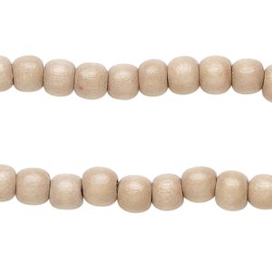 Taiwanese cheesewood 1pkg2, hand-cut round bead 15.5-16 inch medium tan 6mm