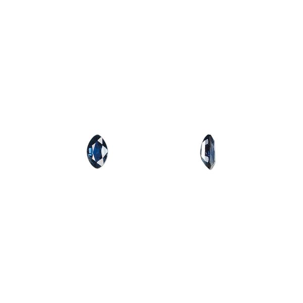 Blue sapphire 1pkg1, hand-cut faceted marquise gem 5x3mm image number 0